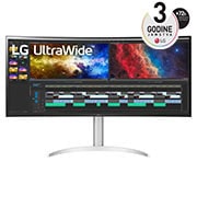 LG 38'' 21:9 QHD+(3840x1600) UltraWide™ monitor, prikaz prednje strane, 38WP85C-W, thumbnail 1