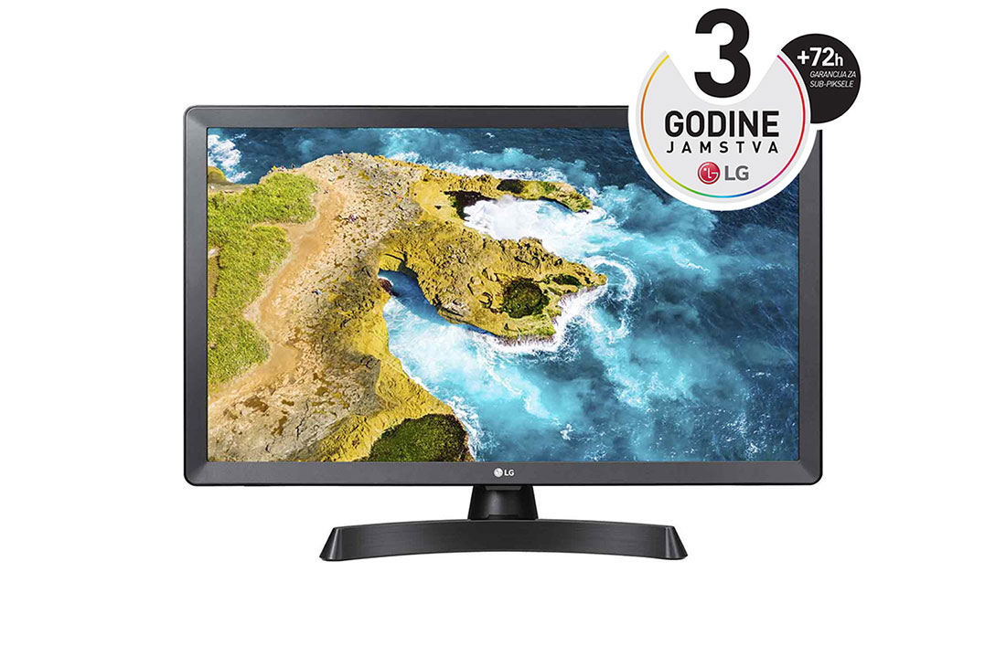 LG 23,6'' TV monitor sa širokim kutom gledanja, prikaz prednje strane, 24TQ510S-PZ