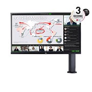 LG 32'' QHD IPS Ergo monitor s USB Type-C™, prednji prikaz s krakom monitora s desne strane, 32QP880-B, thumbnail 1