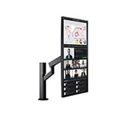 LG 32'' QHD IPS Ergo monitor s USB Type-C™, prikaz iz perspektive sa zaslonom koji se okreće za 90 stupnjeva, 32QP880-B, thumbnail 4