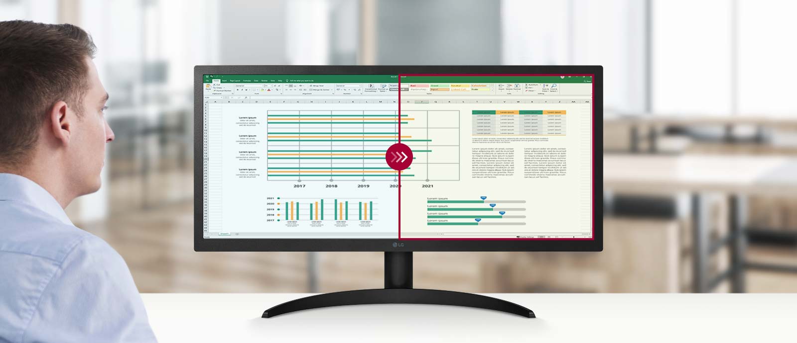 Način rada Reader Mode prilagođava temperaturi i boje i osvjetljenje da bi se smanjio umor očiju i pružila ugoda za oči tijekom čitanja dokumenata na monitoru.