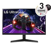 LG Monitor za videoigre od 23,8'' UltraGear™ Full HD IPS 1ms (GtG), prikaz prednje strane, 24GN60R-B, thumbnail 1