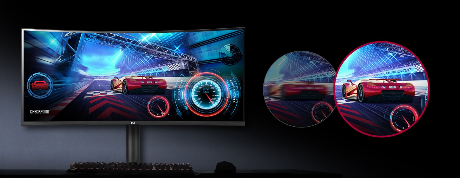 Neometano kretanje igre uz brzinu osvježavanja od 160 Hz u usporedbi s brzinom osvježavanja od 60 Hz.