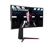 LG 34'' 21:9 zakrivljen QHD Ultragear™ IPS gaming monitor AMD FreeSync™ (Premium) , Prikaz iz perspektive, 34GN850P-B, thumbnail 4