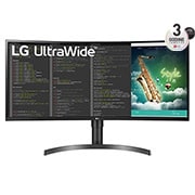 LG 35''  21:9  UltraWide™ QHD monitor s HDR 10, prikaz prednje strane, 35WN75CP-B, thumbnail 1