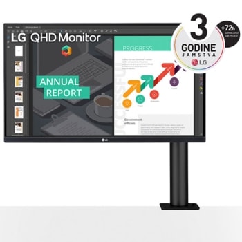 Prednji prikaz monitora s nosačem s desne strane1