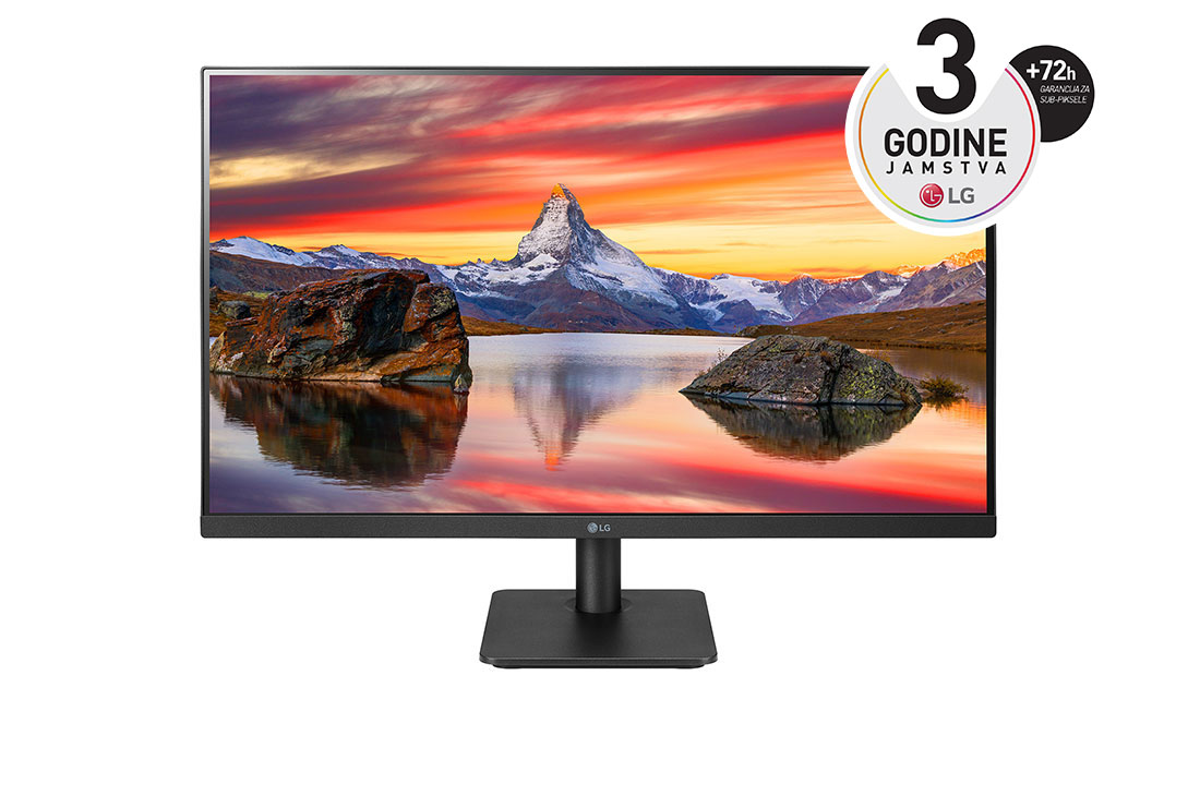 LG 27'' Full HD IPS monitor s AMD FreeSync™, prikaz prednje strane, 27MP400P-B