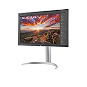 LG 27'' UHD 4K monitor VESA DisplayHDR™ 400 USB Type-C™, prikaz bočne strane iz kuta od +15 stupnjeva, 27UP85NP-W, thumbnail 2