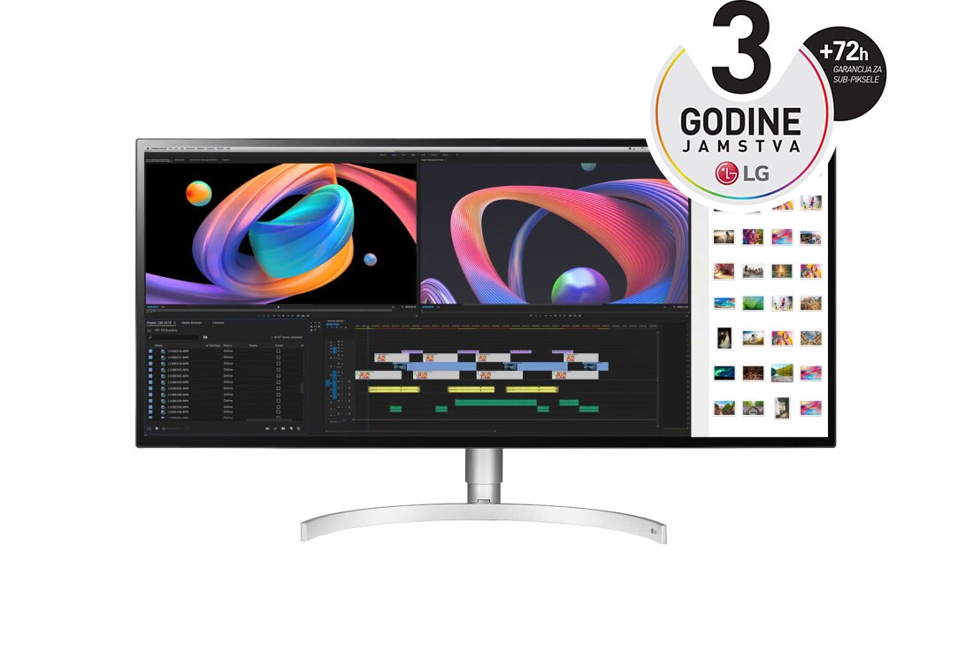 LG 34” 21:9 UltraWide™ WUHD (5120 x 2160) Nano IPS zaslon, 34WK95UP-W