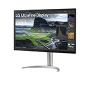 LG 31.5” UHD 4K Nano IPS Monitor s Auto Self Calibration, prikaz bočne strane iz kuta od +15 stupnjeva, 32UQ85R-W, thumbnail 2
