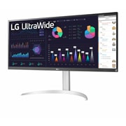 LG 34'' 21:9 UltraWide™ Full HD IPS Monitor s AMD FreeSync™, prikaz bočne strane iz kuta od +15 stupnjeva, 34WQ650-W, thumbnail 2