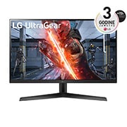 LG Zakrivljeni monitor UltraGear™ 16:9 Full HD od 27 inča za videoigre s brzinom osvježavanja od 144 Hz, prikaz prednje strane, 27GN60R-B, thumbnail 1
