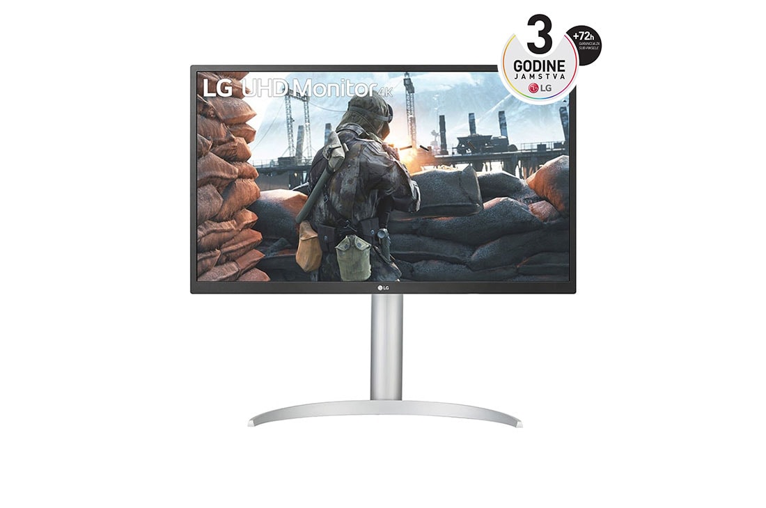LG Monitor UltraFine™ 16:9 4K od 27 inča, prikaz prednje strane, 27UP550P-W