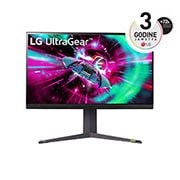 LG 31.5” LG UltraGear™ 16:9 UHD Gaming Monitor brzinom osvježavanja od 144 Hz, prikaz prednje strane, 32GR93U-B, thumbnail 1