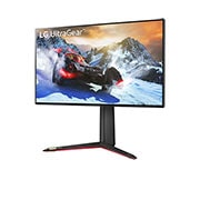 LG 27'' UHD 4K UltraGear™ Nano IPS 1ms (GtG) Gaming Monitor with VESA DSC, prikaz bočne strane iz kuta od +15 stupnjeva, 27GP95RP-B, thumbnail 2