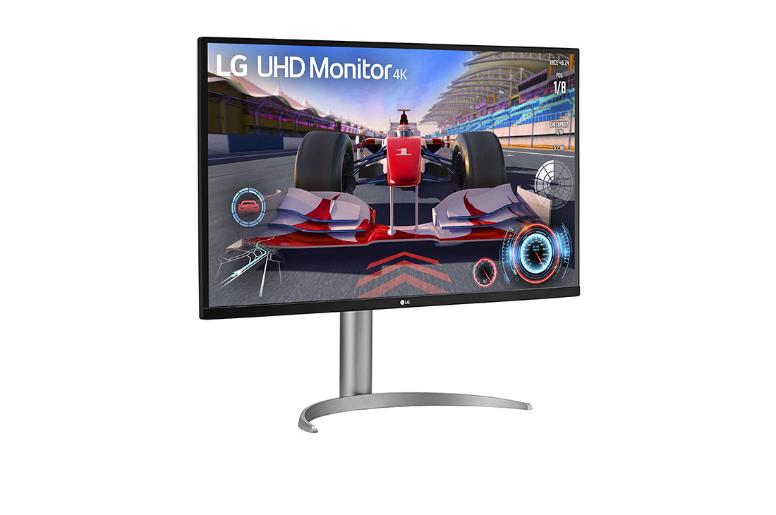 LG Monitor UltraFine™ 16:9 4K od 32 inča, prikaz bočne strane iz kuta od +15 stupnjeva, 32UQ750P-W, thumbnail 3