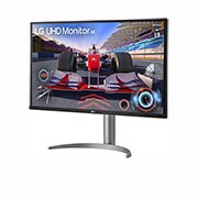 LG Monitor UltraFine™ 16:9 4K od 32 inča, prikaz bočne strane iz kuta od -15 stupnjeva, 32UQ750P-W, thumbnail 2