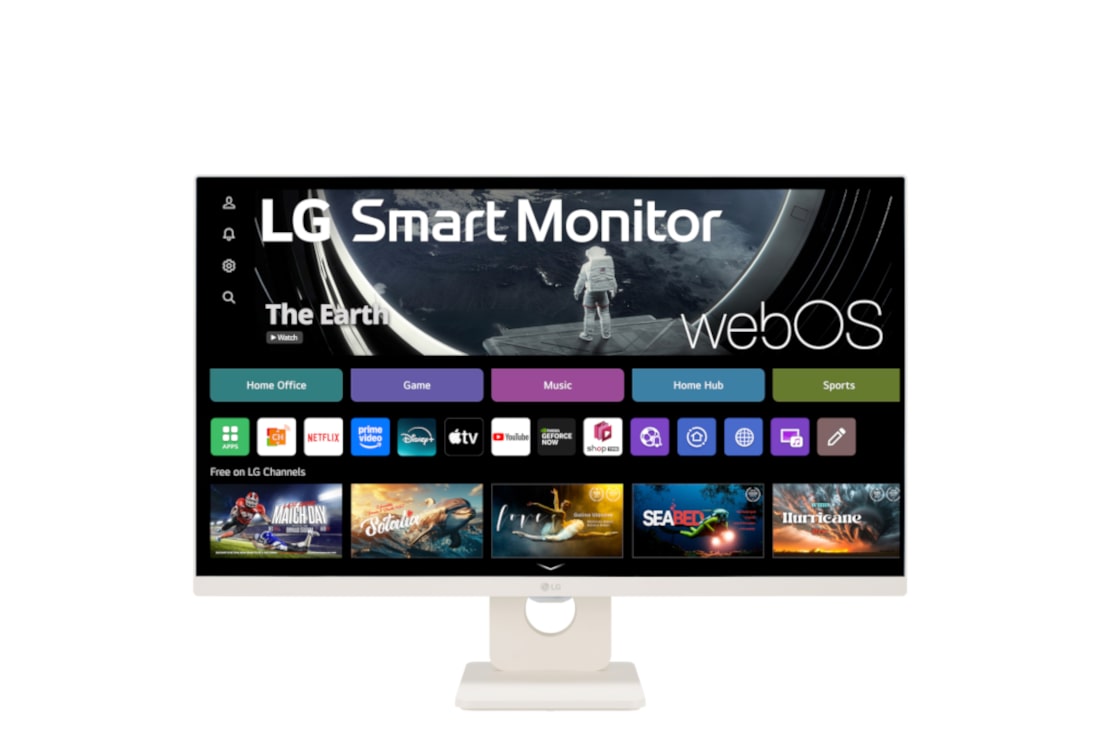 LG 27'' 16:9 omjer slike Smart monitor, Front view , 27SR50F-W