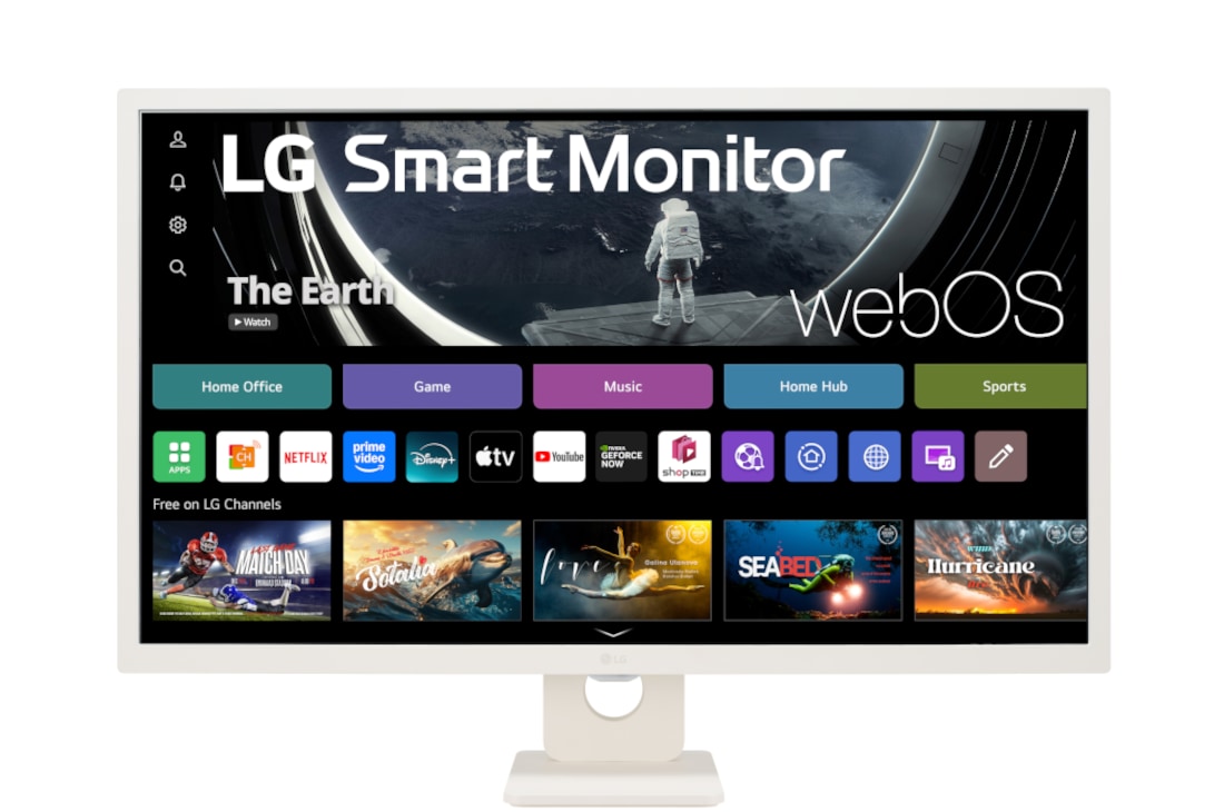 LG 32'' 16:9 omjer slike Smart monitor, prikaz prednje strane, 32SR50F-W