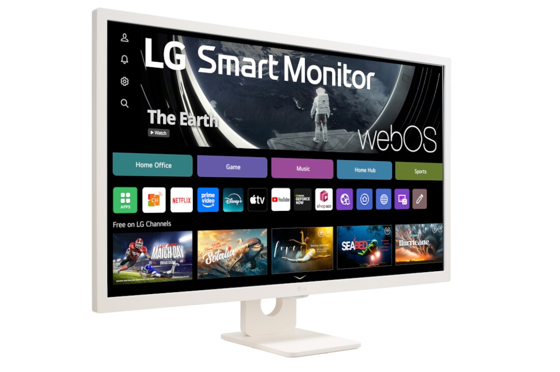 LG 32'' 16:9 omjer slike Smart monitor, prikaz iz perspektive, 32SR50F-W, thumbnail 4