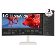 LG 38” UltraWide™ omjer slike 21:9, zakrivljeni IPS monitor s brzinom osvježavanja od 144 Hz, prikaz prednje strane	, 38WR85QC-W, thumbnail 1