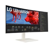 LG 38” UltraWide™ omjer slike 21:9, zakrivljeni IPS monitor s brzinom osvježavanja od 144 Hz, prikaz bočne strane iz kuta od +15 stupnjeva	, 38WR85QC-W, thumbnail 4