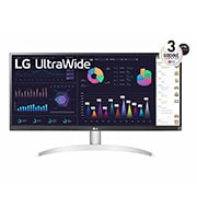 LG 29” UltraWide™ omjer slike 21:9, IPS monitor s brzinom osvježavanja od 100 Hz, prikaz prednje strane, 29WQ600-W, thumbnail 1