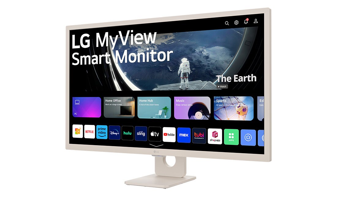 LG MyView 32” Full HD IPS pametni monitor s operativnim sustavom webOS, prikaz bočne strane iz kuta od -15 stupnjeva, 32SR50F-E, thumbnail 3
