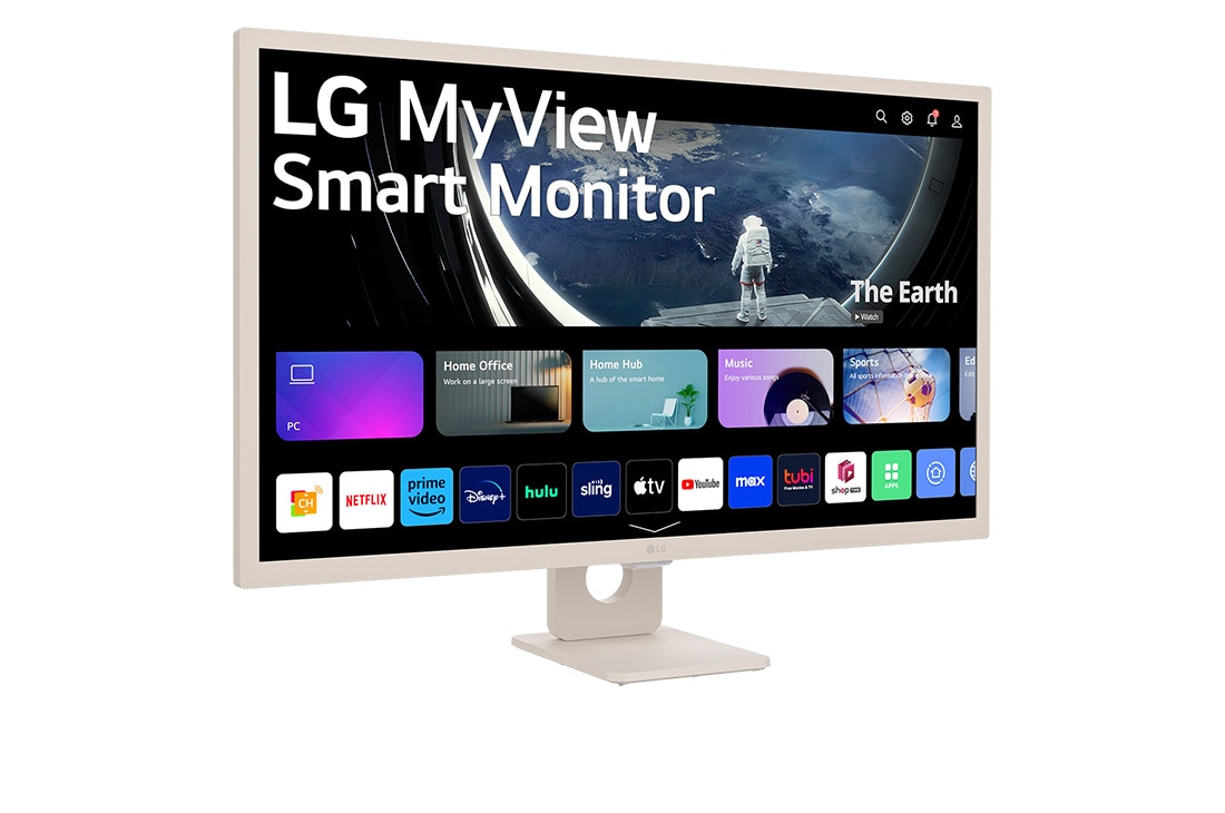 LG MyView 32” Full HD IPS pametni monitor s operativnim sustavom webOS, prikaz bočne strane iz kuta od +15 stupnjeva, 32SR50F-E, thumbnail 4
