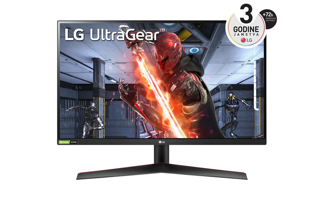 LG 27'' Ultragear™ IPS gaming monitor s HDR10 i AMD FreeSync™ (Premium)   , prikaz prednje strane, 27GN800P-B