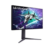 LG 27'' UltraGear™ omjer slike 16:9 4K UHD monitor za igrače s brzinom osvježavanja do 160Hz, Prikaz prednje strane s okretom od +45 stupnjeva, 27GR95UM-B, thumbnail 4