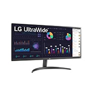 LG 34'' UltraWide™ IPS monitor omjera 21:9 s brzinom osvježavanja od 100 Hz, prikaz bočne strane iz kuta od +15 stupnjeva, 34WQ500-B, thumbnail 3