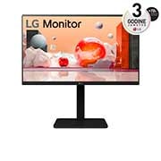 LG 24'' Full HD IPS monitor s brzinom osvježavanja od 100 Hz, prikaz prednje strane, 24BA550-B, thumbnail 1