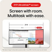 LG 34” UltraWide™ omjera 21:9 zakrivljeni VA monitor s brzinom osvježavanja od 100 Hz, screen with room, 34WR50QK-B, thumbnail 6