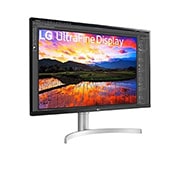 LG 32” UltraFine™ omjer slike 16:9 4K IPS monitor s brzinom osvježavanja od 60 Hz, Prikaz perspektive, 32UN650K-W, thumbnail 3