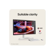 LG 32” UltraFine™ omjer slike 16:9 4K IPS monitor s brzinom osvježavanja od 60 Hz, Prikaz stražnje strane, 32UN650K-W, thumbnail 7