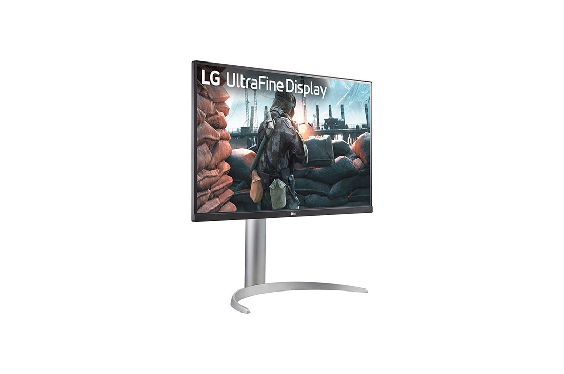 LG 27” UltraFine™ omjer slike 16:9 4K IPS monitor s brzinom osvježavanja od 60 Hz, prikaz s bočne strane iz kuta od +15 stupnjeva, 27UP650K-W, thumbnail 4