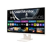 LG 27” 16:9 pametni monitor s webOS platformom i brzinom osvježavanja od 100 Hz, left side view, 27U511SA-W, thumbnail 3