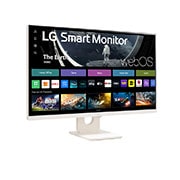 LG 27” 16:9 pametni monitor s webOS platformom i brzinom osvježavanja od 100 Hz, Left Perspective, 27U511SA-W, thumbnail 4