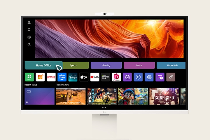 Videozapis prikazuje značajke kućnog ureda u operativnom sustavu WebOS.	