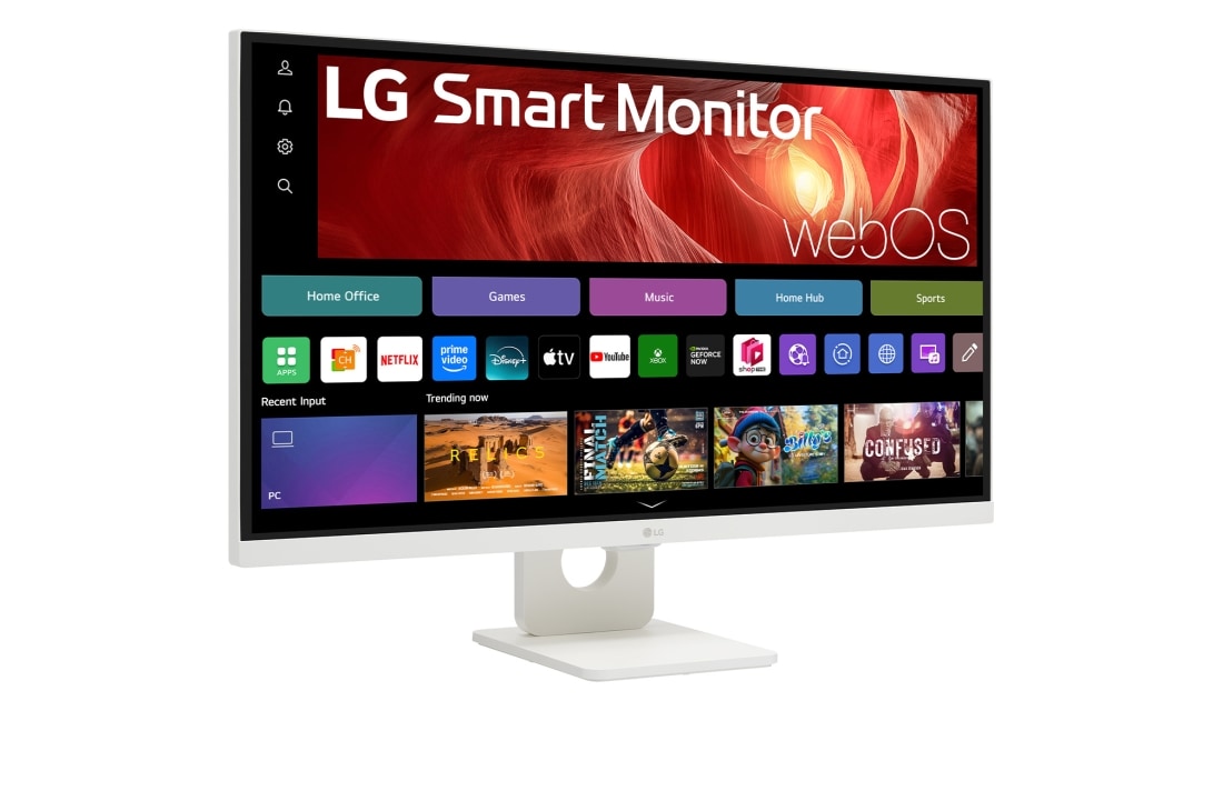 LG 27” 16:9 pametni monitor s webOS platformom i brzinom osvježavanja od 60 Hz, '+15 degree side view, 27U731SA-W, thumbnail 4
