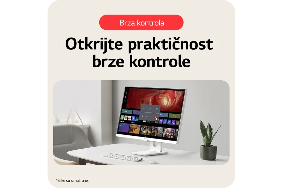 LG 27” 16:9 pametni monitor s webOS platformom i brzinom osvježavanja od 60 Hz, lifestyle, 27U731SA-W, thumbnail 14