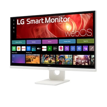LG 27” 16:9 pametni monitor s webOS platformom i brzinom osvježavanja od 60 Hz, -15 degree side view, 27U731SA-W, thumbnail 3