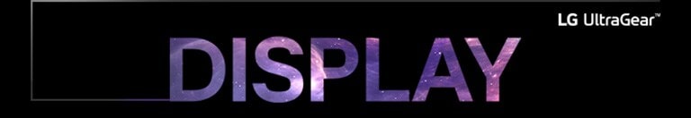 Zaslon je napisan velikim tiskanim slovima, a logotip LG UltraGear se nalazi u gornjem desnom uglu.	