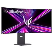 LG Zaobljeni monitor za igranje videoigara LG UltraGear™ OLED 240Hz WQHD Curved Gaming Monitor od 39 inča | 0.03ms (GtG), DisplayHDR True Black 400, USB-C (PD 65W) & HDMI 2.1, prikaz s bočne strane iz kuta od -15 stupnjeva, 39GX900A-B, thumbnail 2