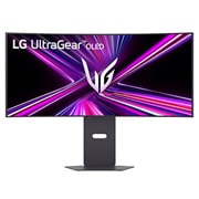 LG 34'' UltraGear™ OLED 21:9 WQHD zakrivljeni monitor za igranje s brzinom osvježavanja od 240 Hz, prikaz prednje strane, 34GX900A-B, thumbnail 1