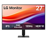 LG 27-inčni FHD IPS monitor s brzinom osvježavanja od 120 Hz, prednji prikaz, 27U41YA-B, thumbnail 1