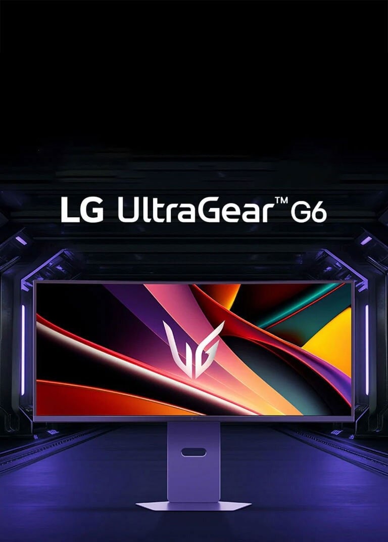 Logotip UltraGear™ OLED GX6 sa slikom proizvoda UltraGear.	