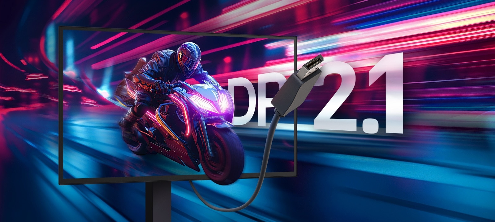 High-speed bandwidth by DisplayPort 2.1	