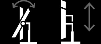 Prilagodljiv monitor s nagibom.